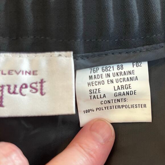 Kathy Levine by Request Black Straight Dress Slacks Pants Lined New Petite Large - Picture 3 of 13